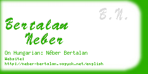 bertalan neber business card